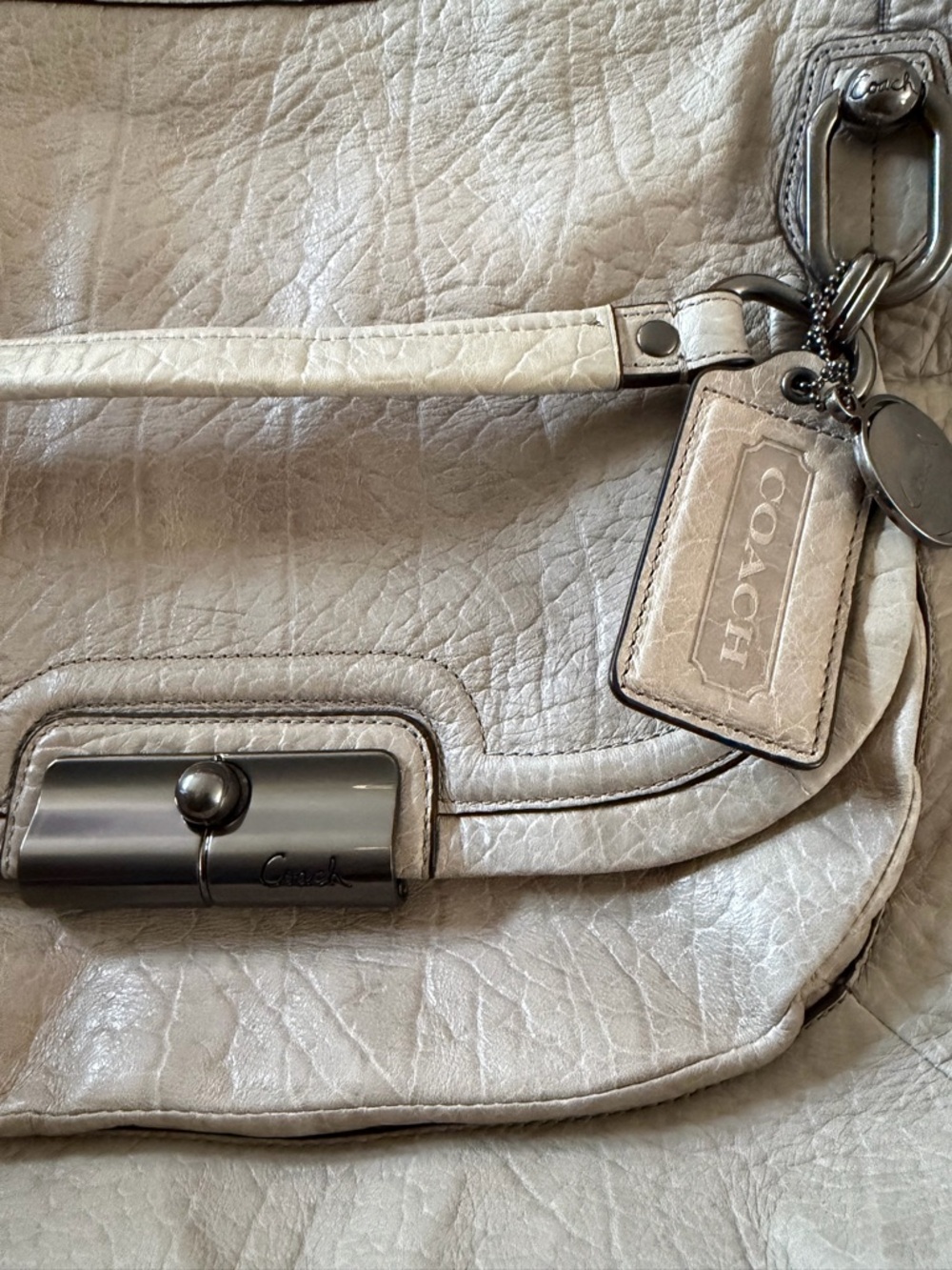 Coach Kristin Ecru Large Leather Hobo/Shoulder Bag - Picture 8 of 13